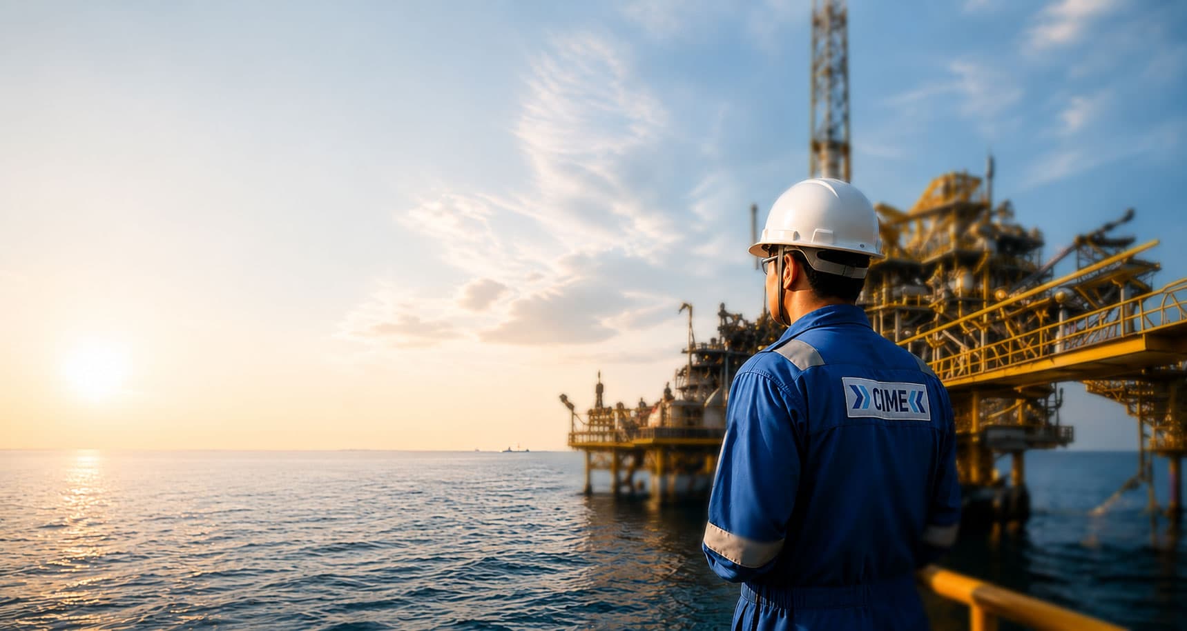 CIME engineer at an offshore production platform